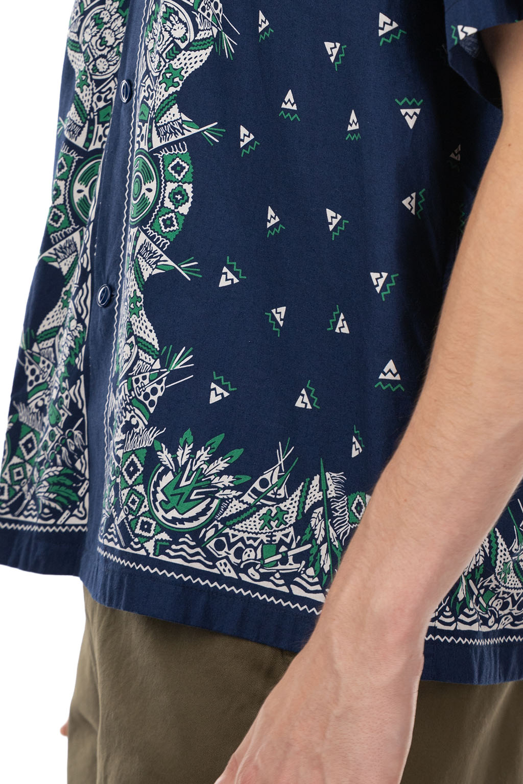 Sugar Cane - Bandana Patchwork Print - Navy